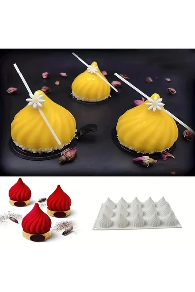 Siliko World Silikon Pasta Kek Sabun Mum ve Jöle Kalıbı - Resim 3