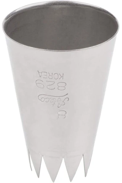 Siliko World Paslanmaz Çelik Krema Sıkma Torbası Ucu (Şanti Torbası Ucu, Çim Duy) 1 Adet + 4 Adet Şanti Torbası - 5