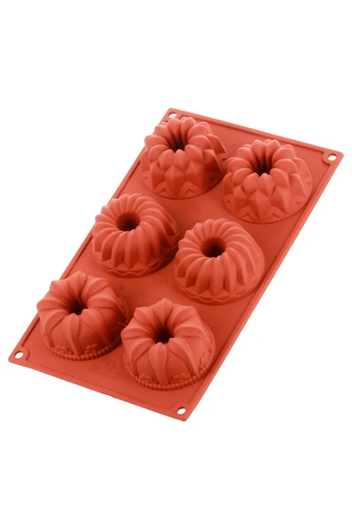 Siliko World Silikon Pasta Kek Ve Kurabiye Kalıbı 6'lı Kek Kalıbı - 7