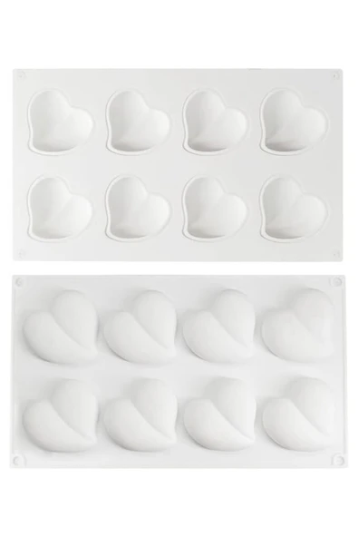 Siliko World Silikon Mus Kalıp Aşk Kalp Şekilli Silikon Sabun Kalıpları Pişirme için 3D Kek Silikon Kalıplar - Resim 3