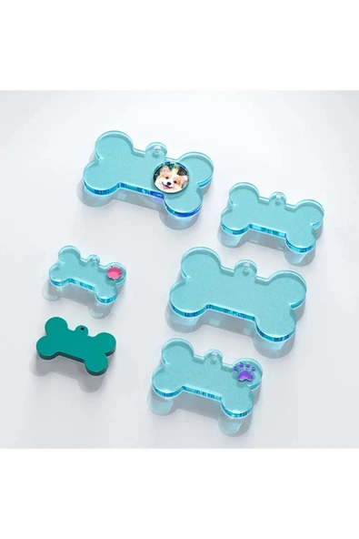 Siliko World Kemik Şekilli Reçine Kalıpları | Epoksi Reçine Döküm için Köpek Kemik Şeklinde Silikon Kalıplar - 8