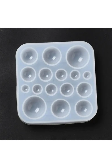 Siliko World Silikon Epoksi Reçine Kalıbı Yarım Küre Yüzük Taşı Kalıbı - 7