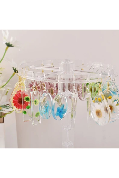 Siliko World Epoksi Silikon Kalıp Çoklu Anahtarlık Damla Üçgen Delikli Kolye Küpe Kalıbı - 2