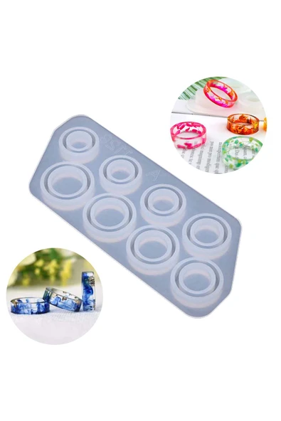 Maison Shop Epoksi Silikon Kalıp Çoklu Yüzük Kalıbı