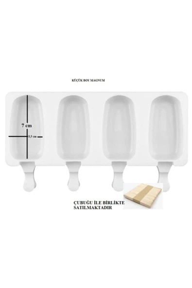 Elit parti Küçük Magnum Silikon Dondurma Kalıbı (dörtlü Kalıp) ürün görseli