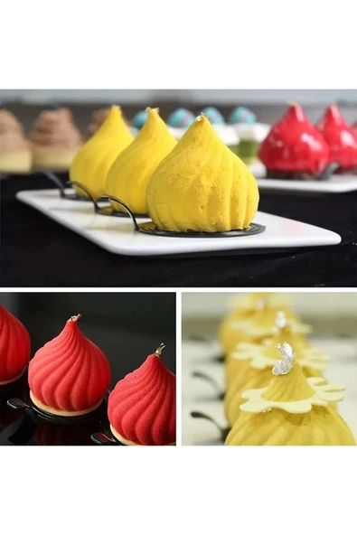 Siliko World Silikon Pasta Kek Sabun Mum ve Jöle Kalıbı - Resim 4