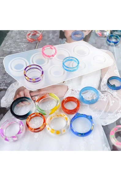 Maison Shop Epoksi Silikon Kalıp Çoklu Yüzük Kalıbı - 3