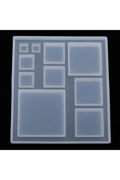 Siliko World Epoksi Silikon Çoklu Takı Kare Takı Kalıbı - 5
