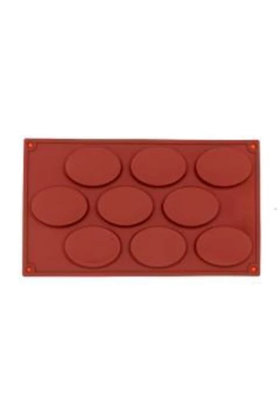 Siliko World Silikon 9lu Oval Çikolata , Kek , Sabun Kalıbı