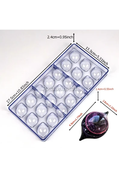 Siliko World Polikarbon Çikolata Kalıbı Mini Limon - 3