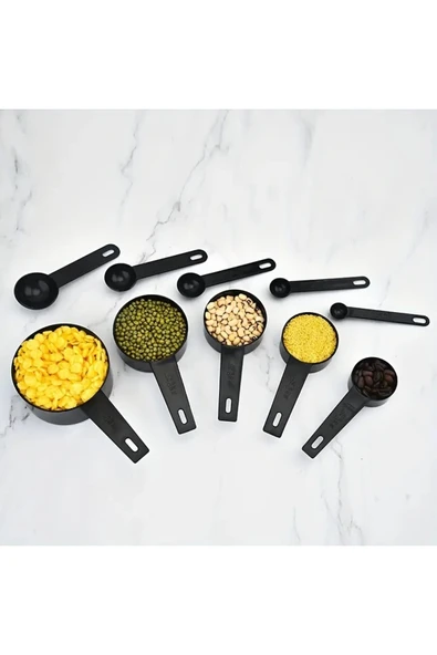 Siliko World 10 Adet Ölçü Kaşığı Seti Pratik Kolay Temizlenebilir - 7