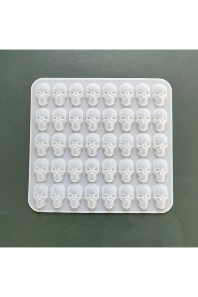 Siliko World Epoksi Kuru Kafa Kafatası Küpe Kolye Anahtarlık Silikon Kalıp - 5