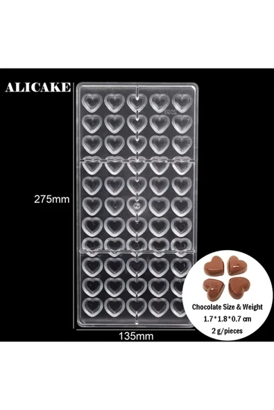 Siliko World Polikarbon Mini Kalpler Çikolata Kalıbı - Resim 5