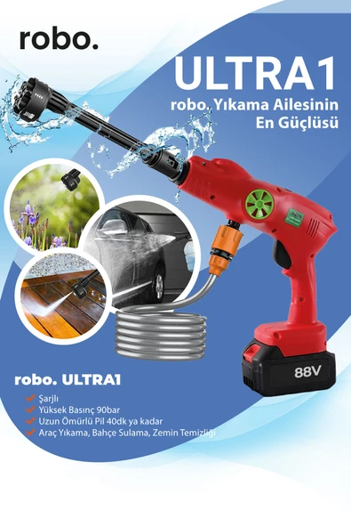 ROBO Ultra 1 90 Bar 88W Yüksek Basınçlı Yıkama Makinesi - 7