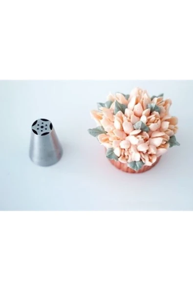 Siliko World Paslanmaz Çelik Krema Sıkma Torbası Ucu Büyük Rus Duyu, 1 Adet+4 Adet Sıkma Torbası - 2