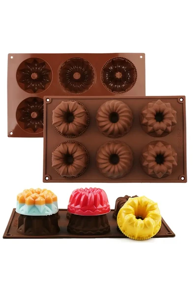 Siliko World Silikon Pasta Kek Ve Kurabiye Kalıbı 6'lı Kek Kalıbı