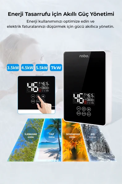 ROBO Dijital Akıllı Şofben - (DUŞ BAŞLIĞI HEDİYELİ) - Resim 7