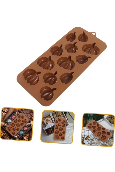 Siliko World Silikon Çikolata Kalıbı Bal Kabağı Mum Sabun Kek Buz Epoksi Kalıp - 5