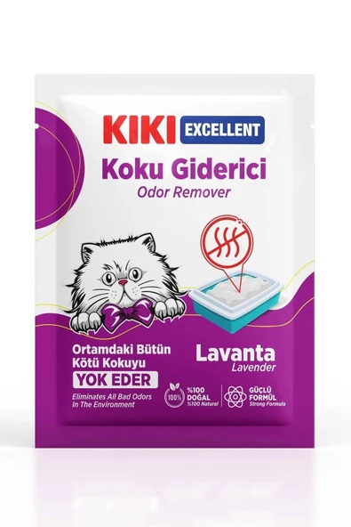 Kedi Kumu Koku Giderici - Kötü Kokuları Giderir - Doğal Koku Giderici - Lavanta Kokulu 25 Gr. - 1