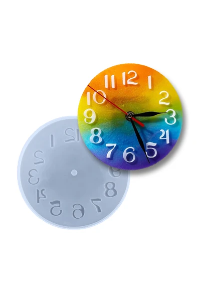 Siliko World Silikon Epoksi Saat Kalıbı 10cm - 2