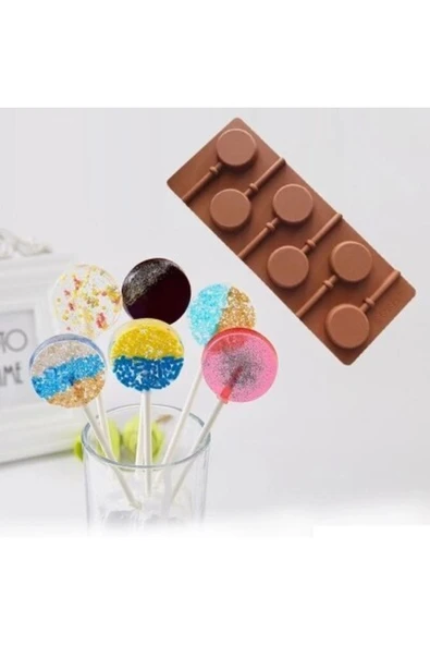 Pasta Story Silikon Lolipop Şeker Izomalt Kalıbı 6'lı