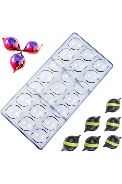 Siliko World Polikarbon Çikolata Kalıbı Mini Limon