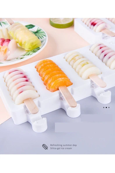 hedimo Twister Modeli Silikon Dondurma Kalıbı 8li ürün görseli