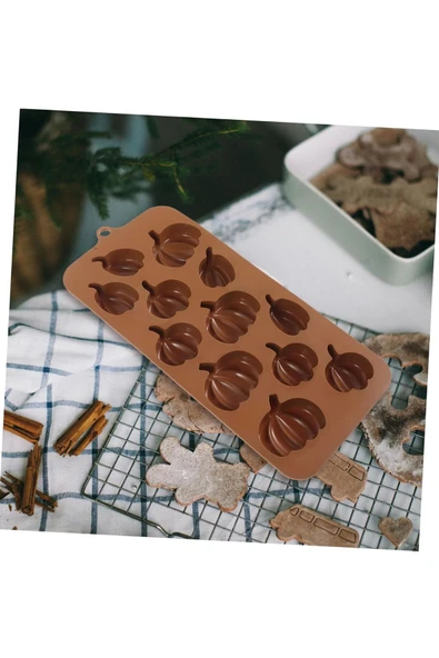 Siliko World Silikon Çikolata Kalıbı Bal Kabağı Mum Sabun Kek Buz Epoksi Kalıp - 3