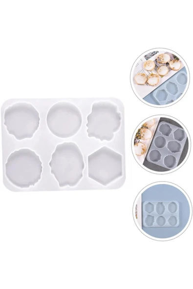 Siliko World Silikon Epoksi  Reçine Çoklu Kolye ve Küpe Kalıbı - 4