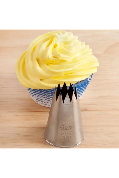 Siliko World Paslanmaz Çelik Krema Sıkma Torbası Ucu (Şanti Torbası Ucu, Çim Duy) 1 Adet + 4 Adet Şanti Torbası