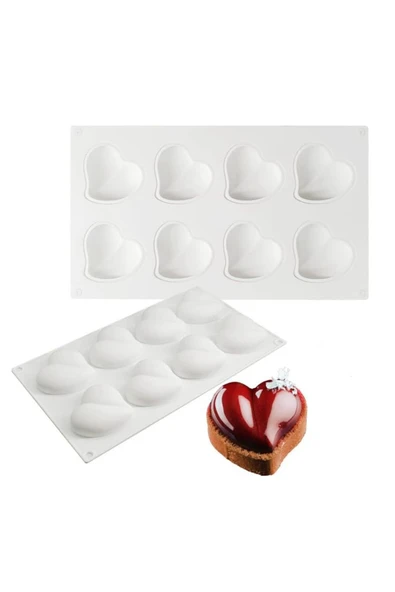 Siliko World Silikon Mus Kalıp Aşk Kalp Şekilli Silikon Sabun Kalıpları Pişirme için 3D Kek Silikon Kalıplar ürün görseli