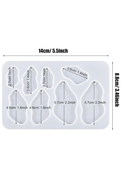 Siliko World Silikon Epoksi Kolye Küpe Kalıbı - 4