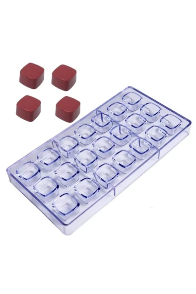 Siliko World Polikarbon Kare Çikolata Kalıbı ürün görseli