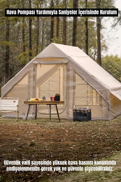 ROBO 6 Kişilik 4 Mevsim Şişme Kamp Çadırı - 2