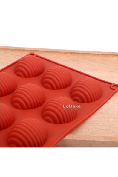 Siliko World Muffin Kalıbı Üstü Çizgili Yarım Yumurta - 2