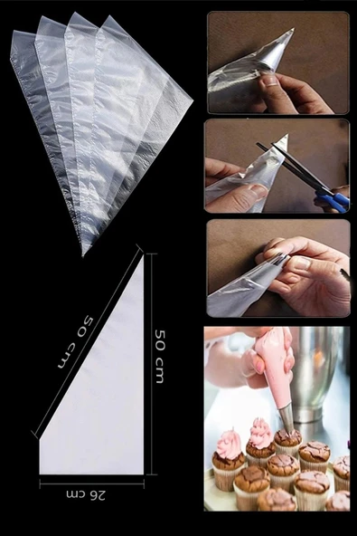 Tinky Winky Paslanmaz Çelik Krema Sıkma Torbası Ucu (ŞANTİ TORBASI UCU, DUY) 1 Adet 2 Adet Şanti Torbası - 2