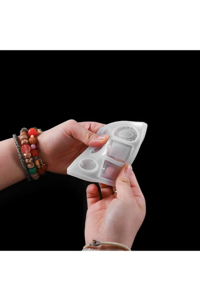 Siliko World Epoksi Kalıbı Kolye Küpe Kalıbı Silikon Kalıp - 7