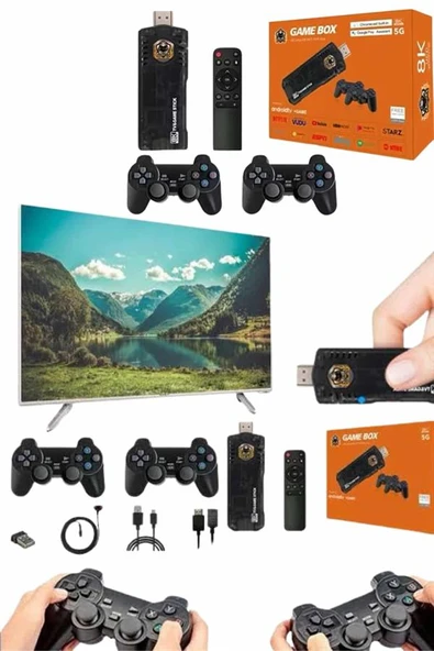 Game Box Android Tv 36500 Oyunlu Atari 5g 8k HDR Ultra HD 64 GB - 3