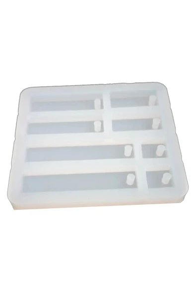 Tinky Winky Epoksi Dikdörtgen Küpe Takı Silikon Kalıbı - 3