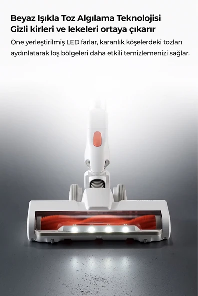 ROBO HIKİNG Serisi Şarjlı Dikey Süpürge Beyaz - 6