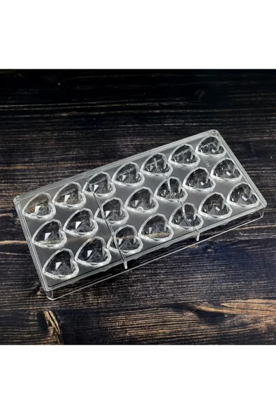 Siliko World Polikarbon Elmas Kalp Çikolata Kalıbı - 5