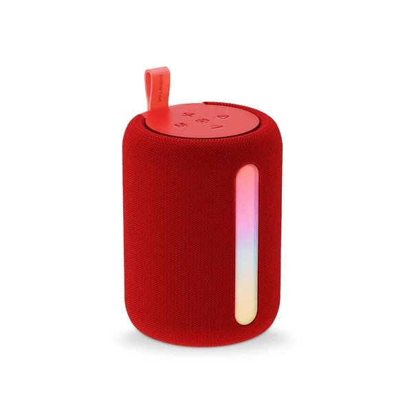 Polosmart PBS228 Işıklı Taşınabilir Kablosuz Bluetooth Speaker Hoparlör 1200 mAh Kırmızı