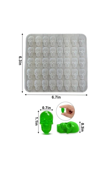 Siliko World Epoksi Kuru Kafa Kafatası Küpe Kolye Anahtarlık Silikon Kalıp - 3