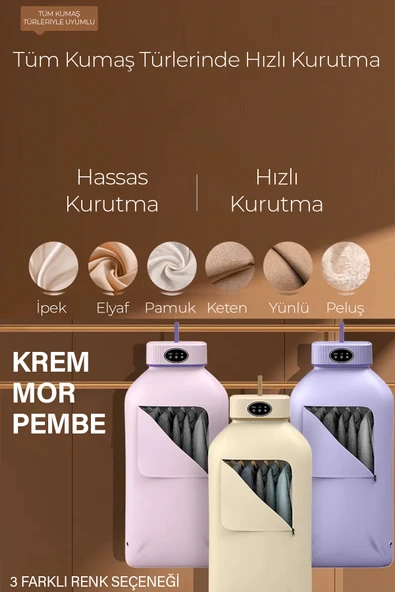 ROBO Katlanır Çamaşır Kurutma Makinesi Pembe - 2