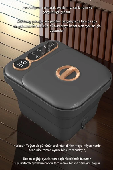 ROBO Motorlu Isıtıcılı Uzaktan Kumandalı Katlanır Ayak Masaj Ve Bakım Makinesi - 3