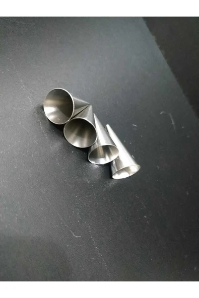 giderioss 1 - 2 - 3 - 4 Numara Krema Sıkma Yazı Duy Uçları Paslanmaz Yazı Yazma Krema Sıkma Duy Uç Seti 3 Cm - 4