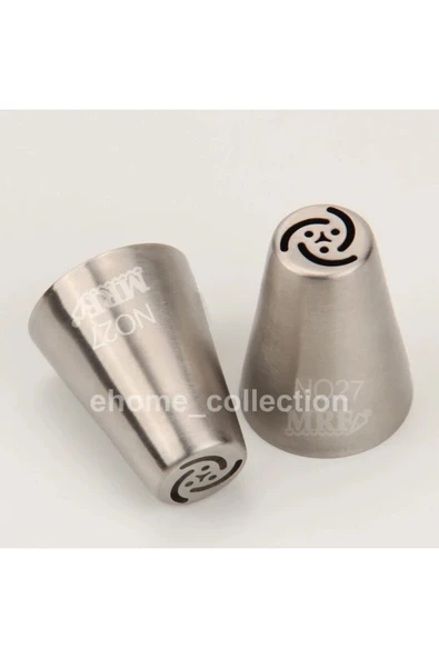 Siliko World Paslanmaz Çelik Krema Sıkma Torbası Ucu , Rus Duyu, 1 Adet+4 Adet Sıkma Torbası