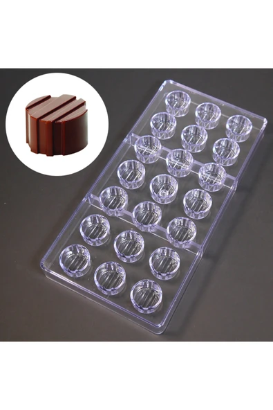 Siliko World Polikarbon Çikolata Kalıbı Yuvarlak Motifli ürün görseli