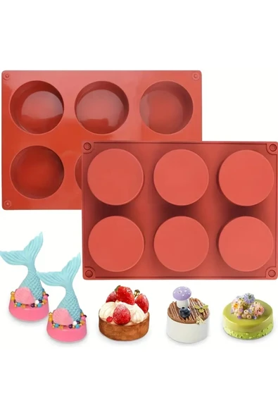 Siliko World Silikon Porsiyonluk Kek & Pasta Kalıbı Mum, Sabun ve Epoksi Yapımında Kullanılabilir - 5