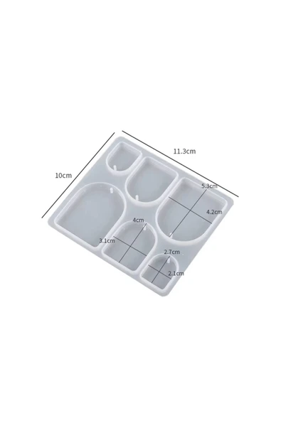 Siliko World Silikon Epoksi Kolye Küpe Anahtarlık Kalıbı - 3